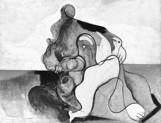 Max Ernst – Il bacio – 1927 - dadaista - in bianco e nero